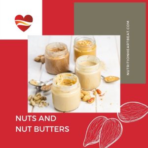Nuts can be ground into butters that enhance sports performance. Picture of 4 types of nuts and nut butters displayed.