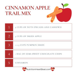 Recipe for cinnamon apple trail mix